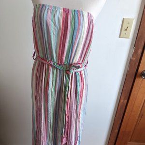 She+ Sky Women Rainbow Strapless Pants, Size L